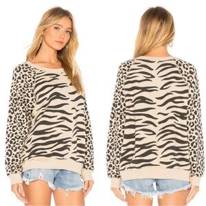 WILDFOX easy tiger animal print sweatshirt